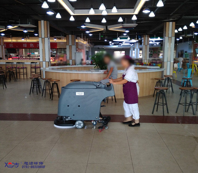 醫院食堂廚房保潔，醫院食堂手推式洗地機